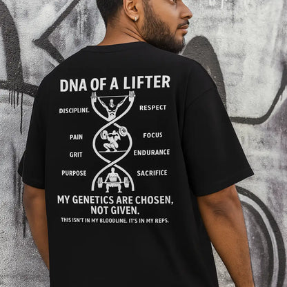 DNA of a Lifter – Oversized Motivational Gym Tee Oversized T-Shirt