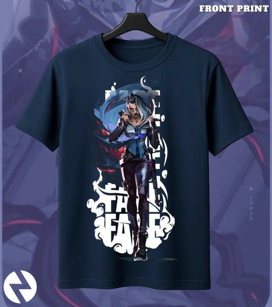Fade - Nightmare Huntress Valorant T Shirt | Fear the Hunt Tee - Front Only / Navy / S - Valorant