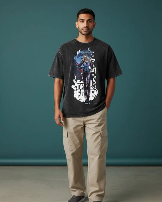 Fade – Nightmare’s Embrace Valorant Acid Wash Tee | Bold Gamer Streetwear - Black / XS - Valorant