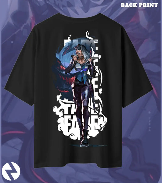 Fade – Nightmare’s Embrace Valorant Oversized T Shirt | Bold Casual Energy - Black / XS / 180GSM - Valorant