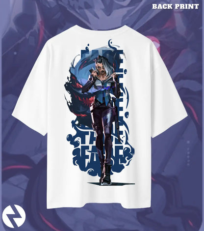 Fade – Nightmare’s Embrace Valorant Oversized T Shirt | Bold Casual Energy - White / XS / 180GSM - Valorant