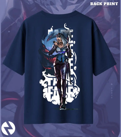 Fade – Nightmare’s Embrace Valorant Oversized T Shirt | Bold Casual Energy - Navy / XS / 180GSM - Valorant