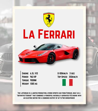 Ferrari LaFerrari Poster - A4 / Unframed - Automotive