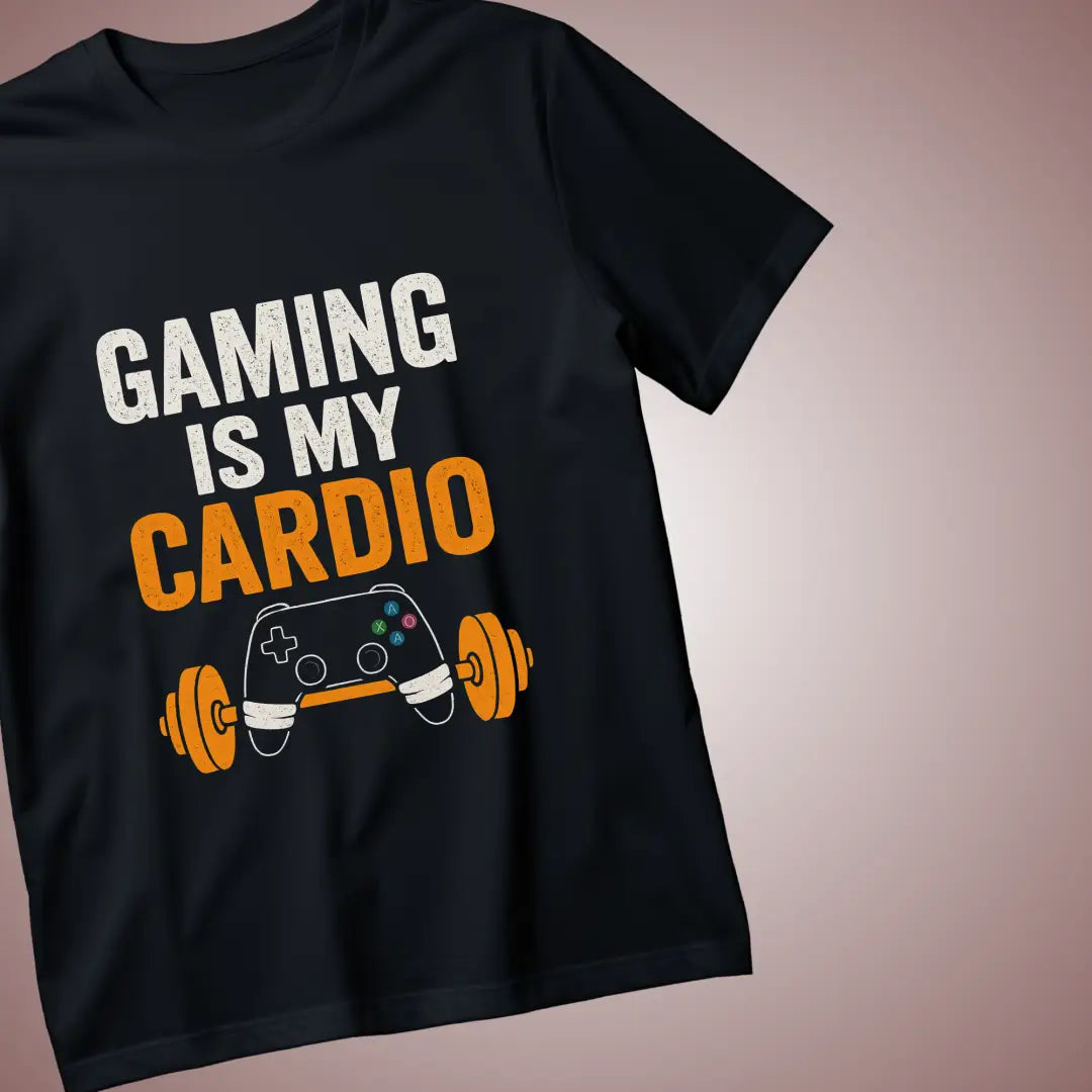 Gaming Is My Cardio T-Shirt - S / Black