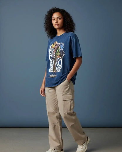 Gekko – Creature Crew Valorant Acid Wash Tee | Bold Gamer Streetwear - Navy / XS - Valorant