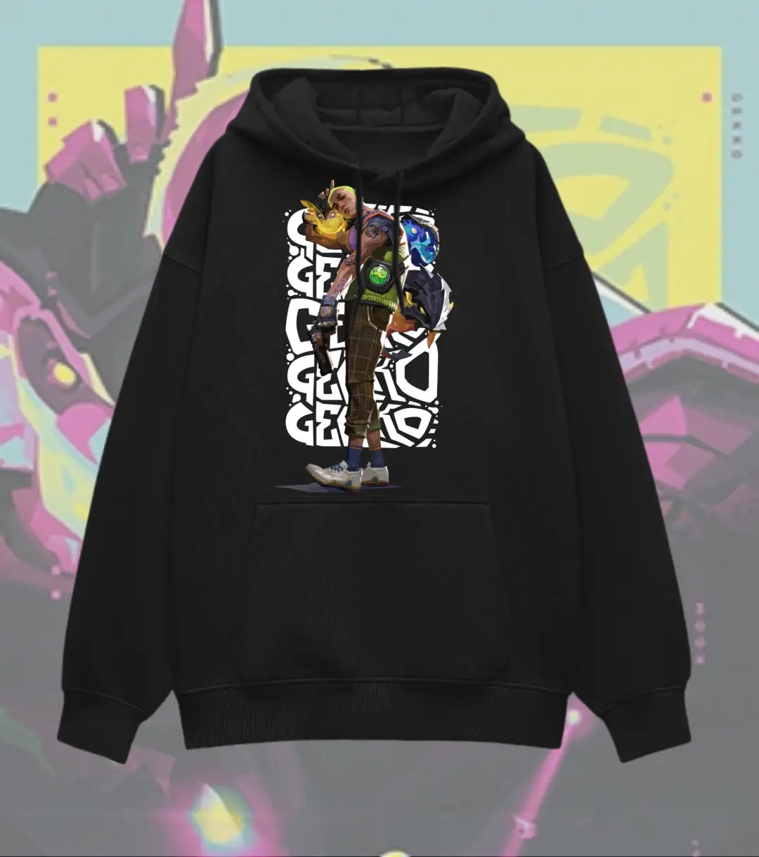 Gekko – Creature Crew Valorant Oversized Hoodie | Relaxed Power Layer - Valorant
