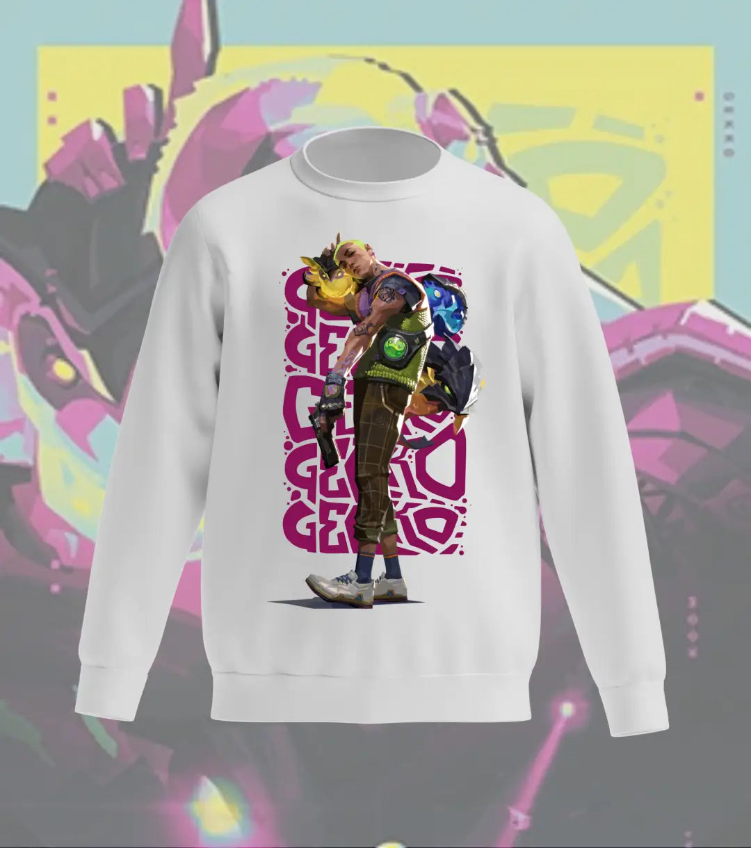 Gekko Crew Vibes Sweatshirt – Valorant Edition - Gray / Regular / XS - Valorant