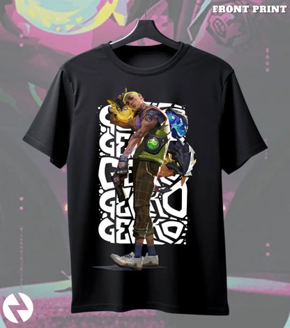 Gekko - Street Creature Valorant T Shirt | Wild Style Tee - Front Only / Black / S - Valorant
