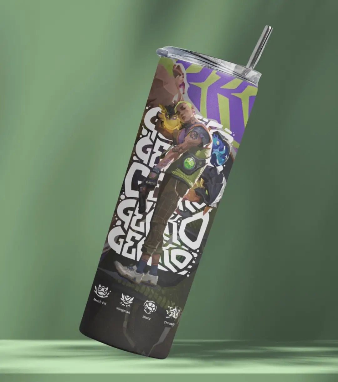Gekko Valorant Tumbler – Creature Crew | Desk-to-Ranked Essential - Valorant