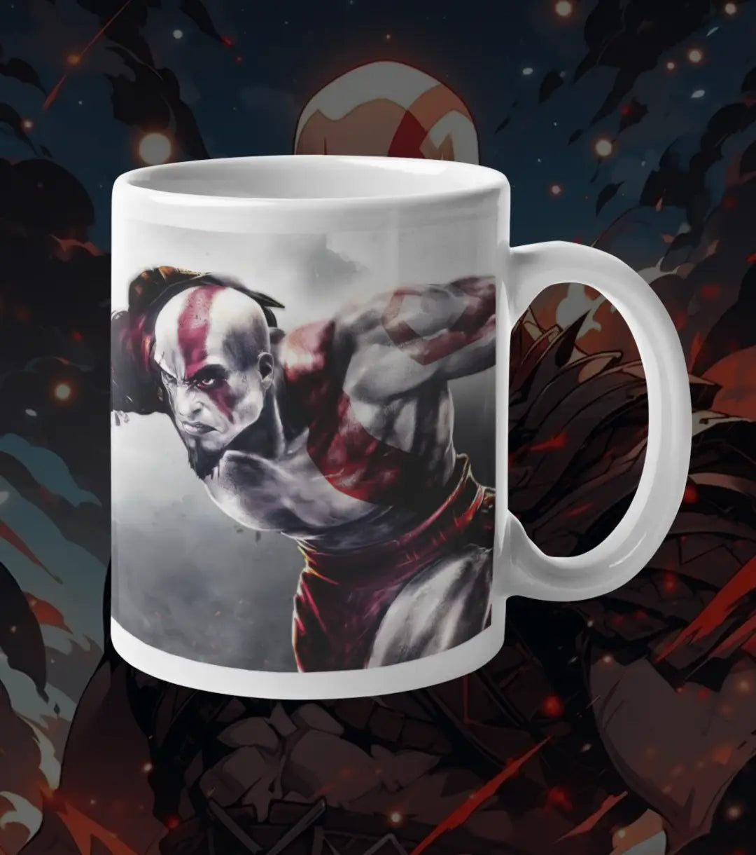 God of War Kratos Mug – Rage Warrior Gaming Coffee Mug | Premium Ceramic Gamer Cup | Gift for Gamers - god of war