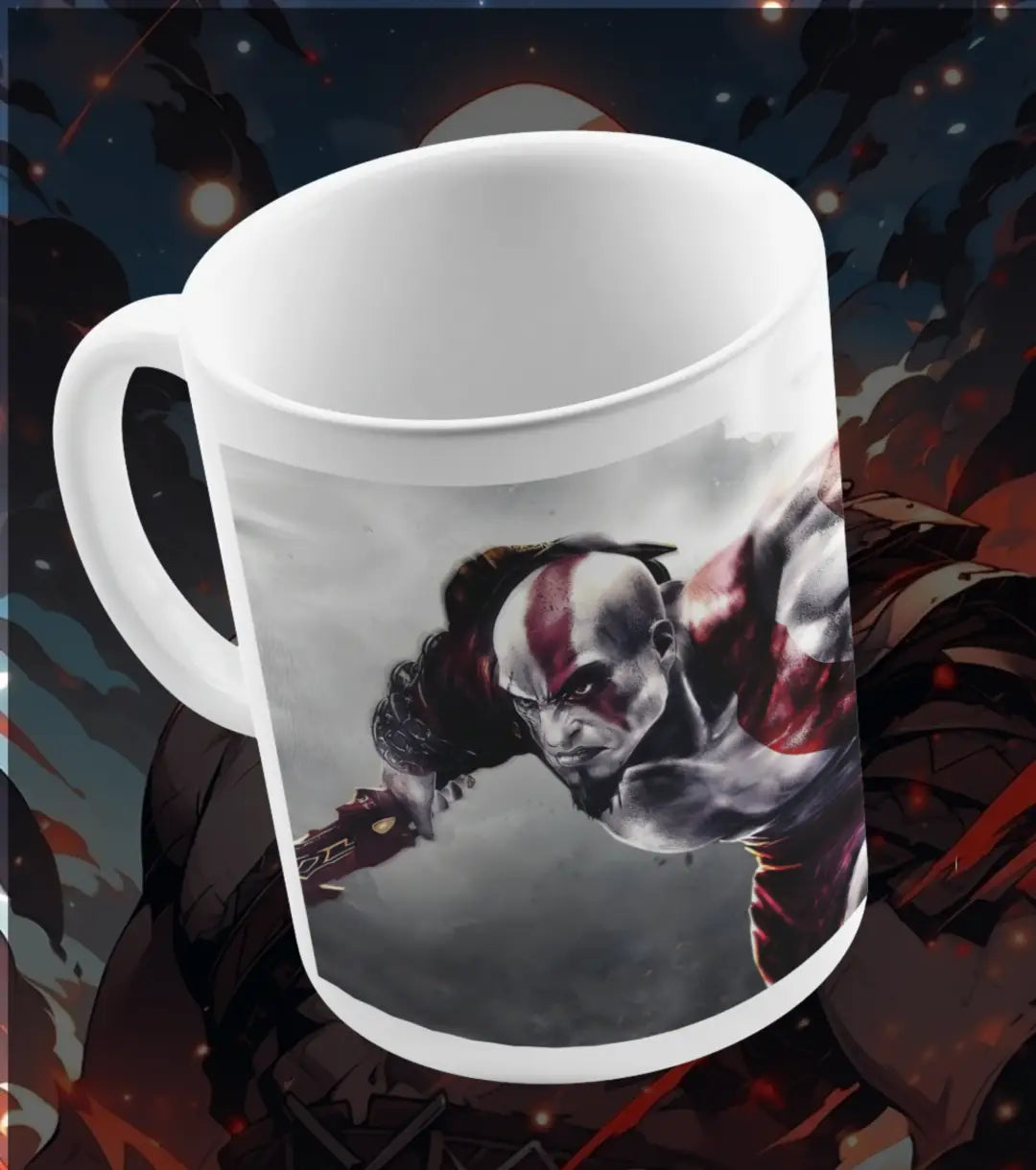 God of War Kratos Mug – Rage Warrior Gaming Coffee Mug | Premium Ceramic Gamer Cup | Gift for Gamers - god of war