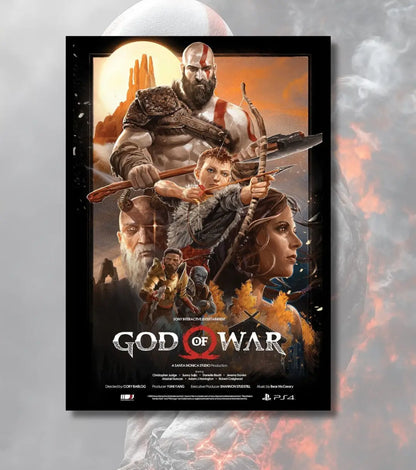 God of War Poster – Kratos & Atreus Cinematic Artwork | God of War (2018) | A3 / A4 - God of War