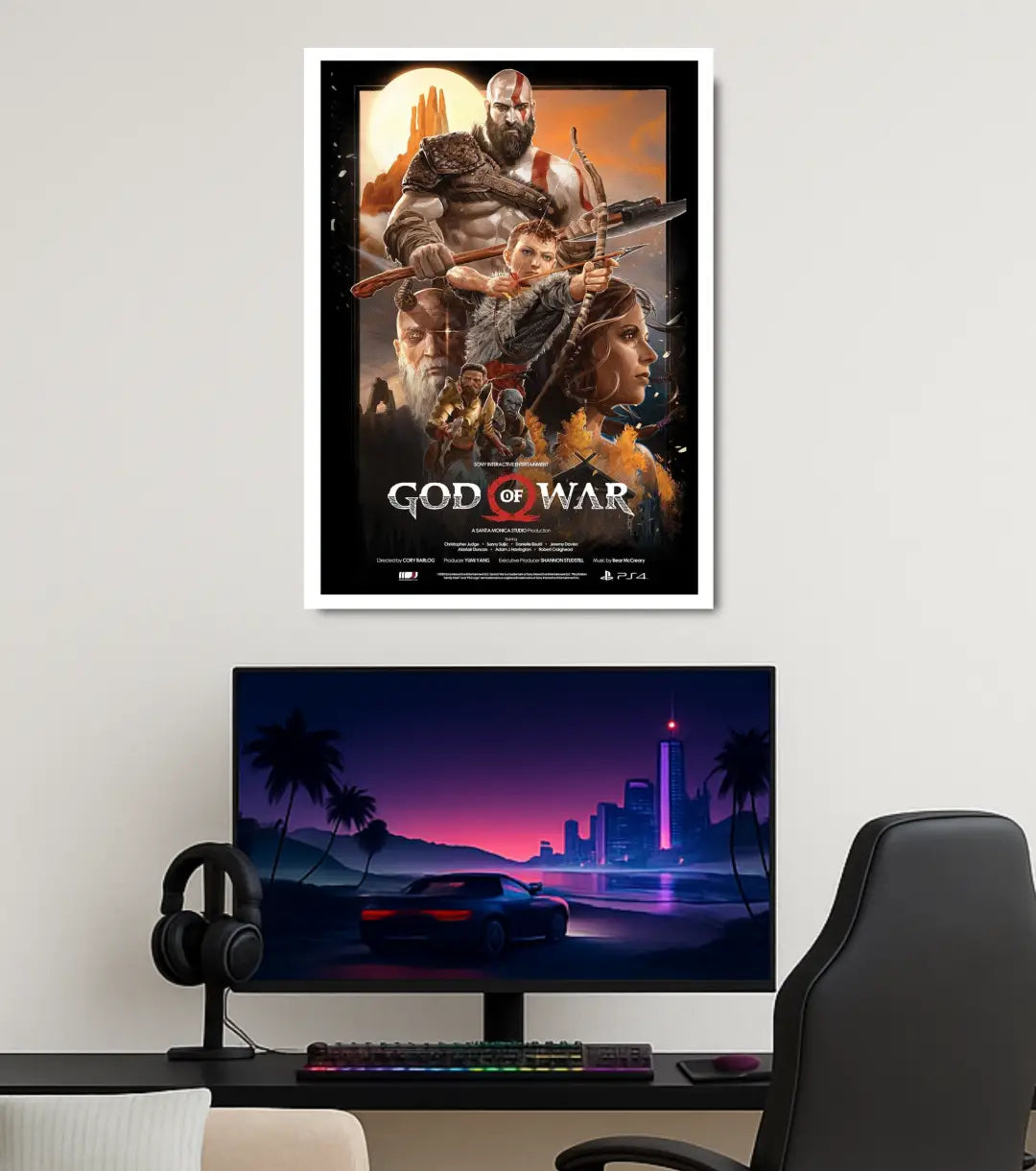 God of War Poster – Kratos & Atreus Cinematic Artwork | God of War (2018) | A3 / A4 - God of War