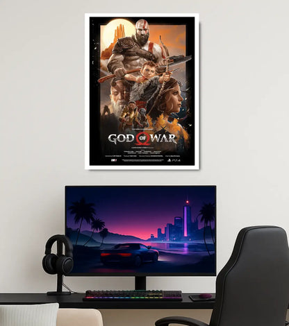 God of War Poster – Kratos & Atreus Cinematic Artwork | God of War (2018) | A3 / A4 - God of War