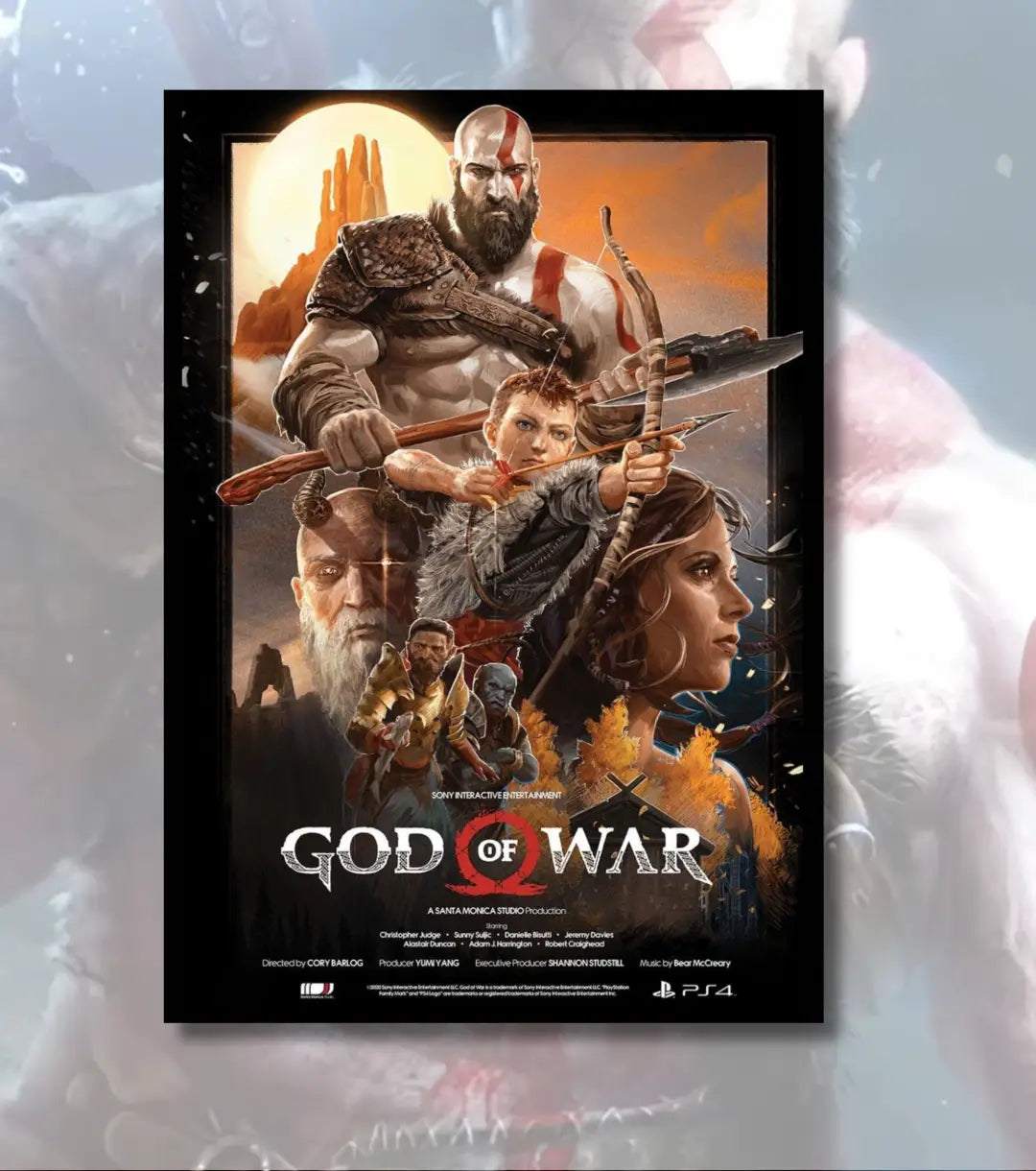 God of War Poster – Kratos & Atreus Cinematic Artwork | God of War (2018) | A3 / A4 - God of War