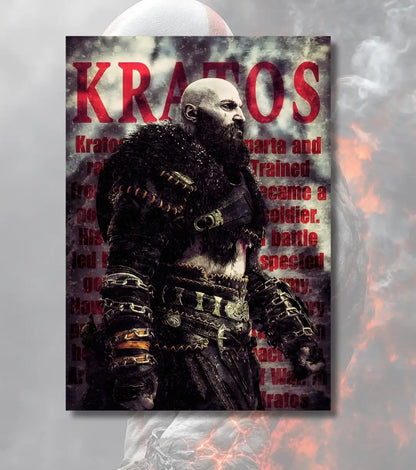 God of War Ragnarok Minimal Poster – Kratos Silhouette Art | A3 A4 Matte Poster Bowchika - God of War
