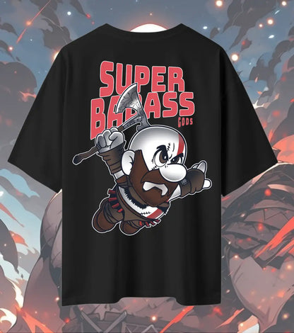 God of War T-Shirt – Super Badass Kratos Cartoon | 240 GSM Oversized Gamer Tee - Black / XS / 180GSM - God of War