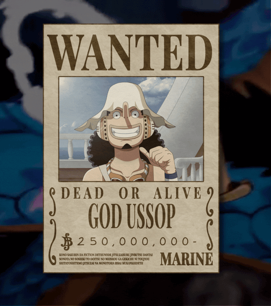 God Usopp – One Piece Wanted Poster - A4 / Unframed - One Piece