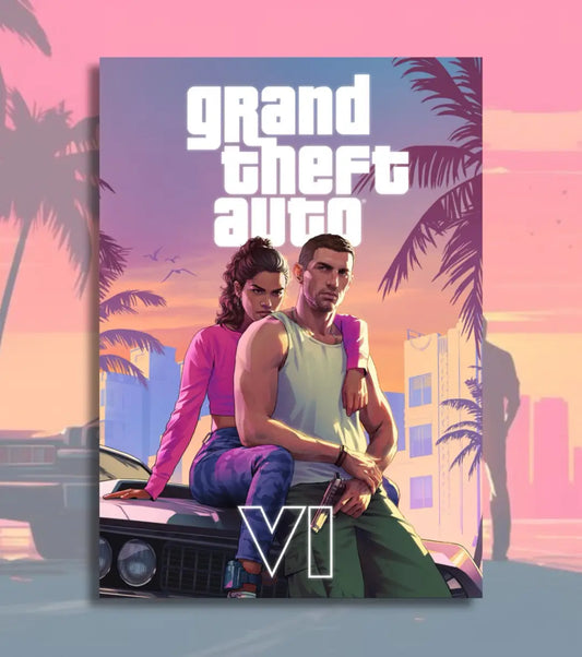 Grand Theft Auto Poster Collection (GTA 1 to GTA 6) – Retro to Next-Gen Wall Art | Bowchika - A4 / GTA VI - GTA Poster