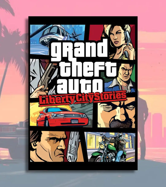 Grand Theft Auto Poster Collection (GTA 1 to GTA 6) – Retro to Next-Gen Wall Art | Bowchika - A4 / GTA Liberty City