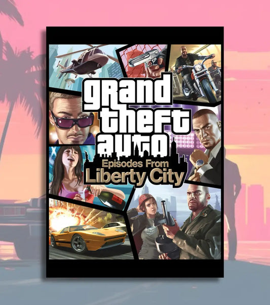 Grand Theft Auto Poster Collection (GTA 1 to GTA 6) – Retro to Next-Gen Wall Art | Bowchika - A4 / GTA Liberty City
