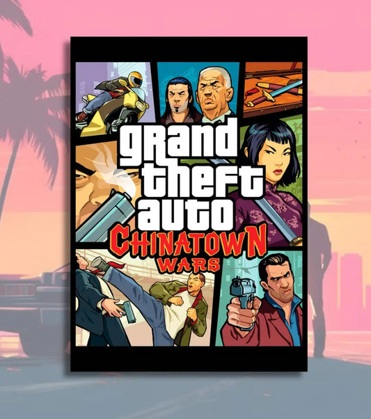Grand Theft Auto Poster Collection (GTA 1 to GTA 6) – Retro to Next-Gen Wall Art | Bowchika - A4 / GTA Chinatown Wars