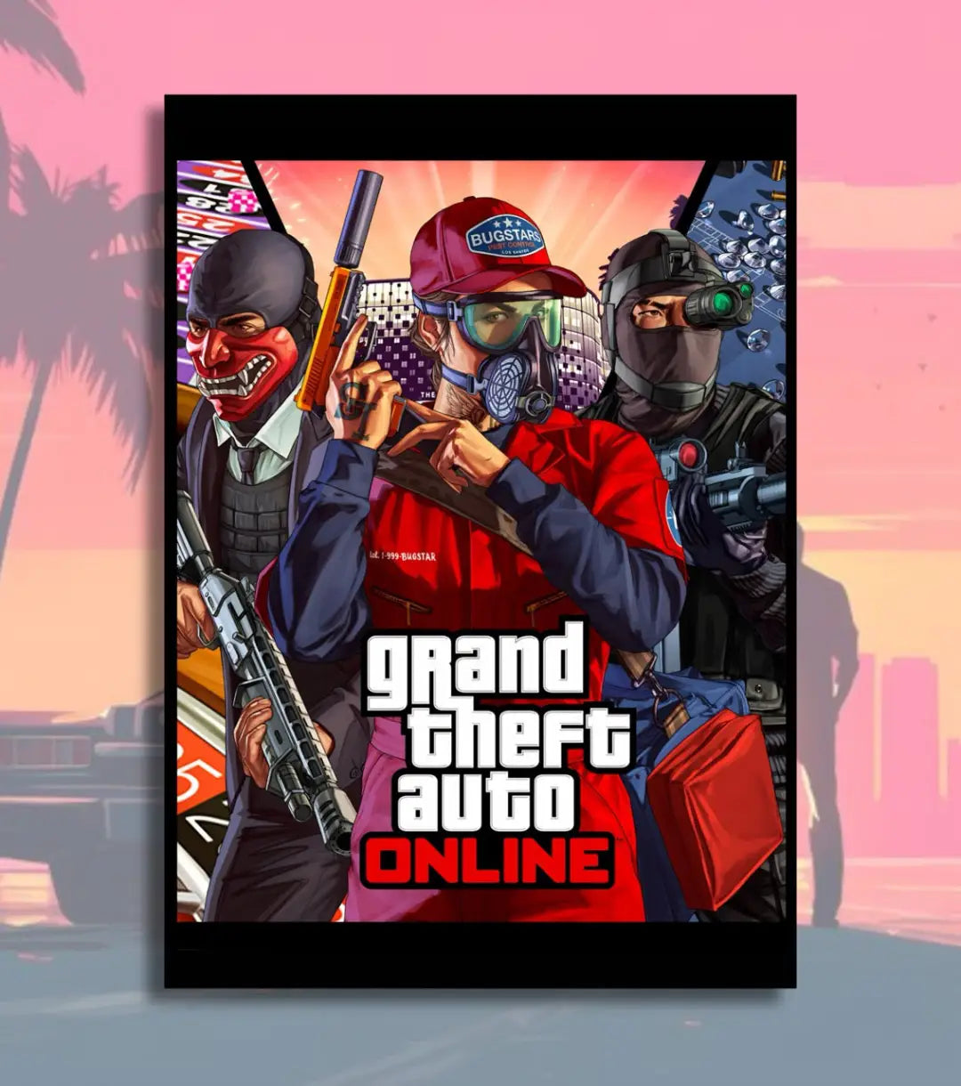Grand Theft Auto Poster Collection (GTA 1 to GTA 6) – Retro to Next-Gen Wall Art | Bowchika - A4 / GTA Online - GTA
