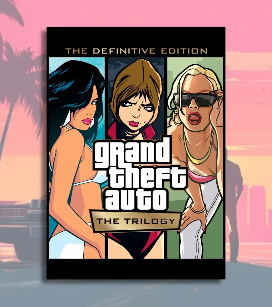 Grand Theft Auto Poster Collection (GTA 1 to GTA 6) – Retro to Next-Gen Wall Art | Bowchika - A4 / GTA The Trilogy