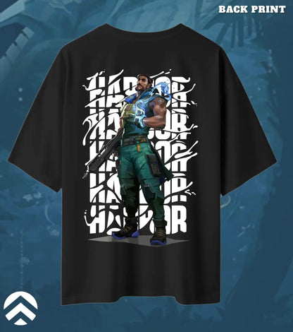 Harbor – Tidal Force Valorant Oversized T Shirt | Built for Big Plays - Black / XS / 180GSM - Valorant
