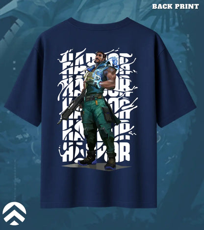 Harbor – Tidal Force Valorant Oversized T Shirt | Built for Big Plays - Navy / XS / 180GSM - Valorant