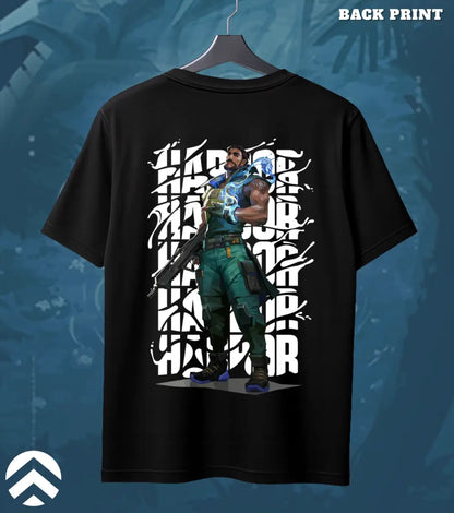 Harbor - Tidebreaker Valorant T Shirt | Flow State Tee - Back (Dual Print) / Black / S - Valorant