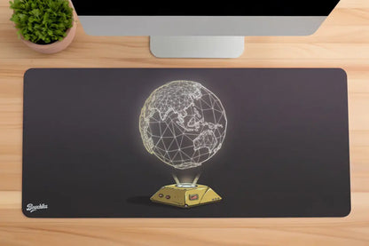 Holographic Globe Mousepad - XL 80 x 33 Cm