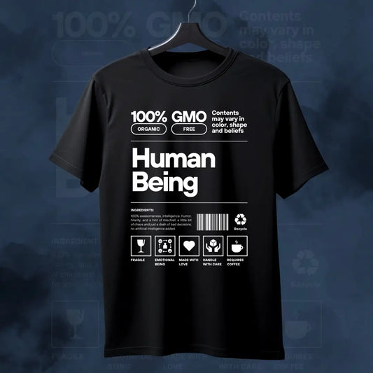 Human Being – Organic Chaos Graphic Tee - Black / S