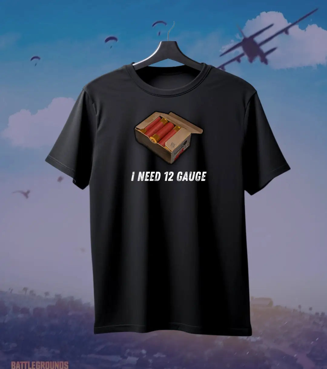 I Need Ammo BGMI T-Shirt | PUBG Battle Royale Meme Tee - 12 Gauge / S / White - BGMI/PUBG