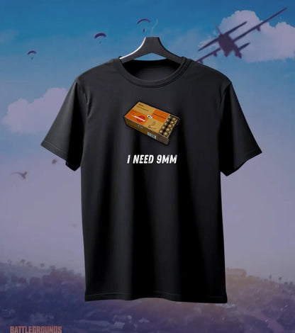 I Need Ammo BGMI T-Shirt | PUBG Battle Royale Meme Tee - 9 mm / S / White - BGMI/PUBG
