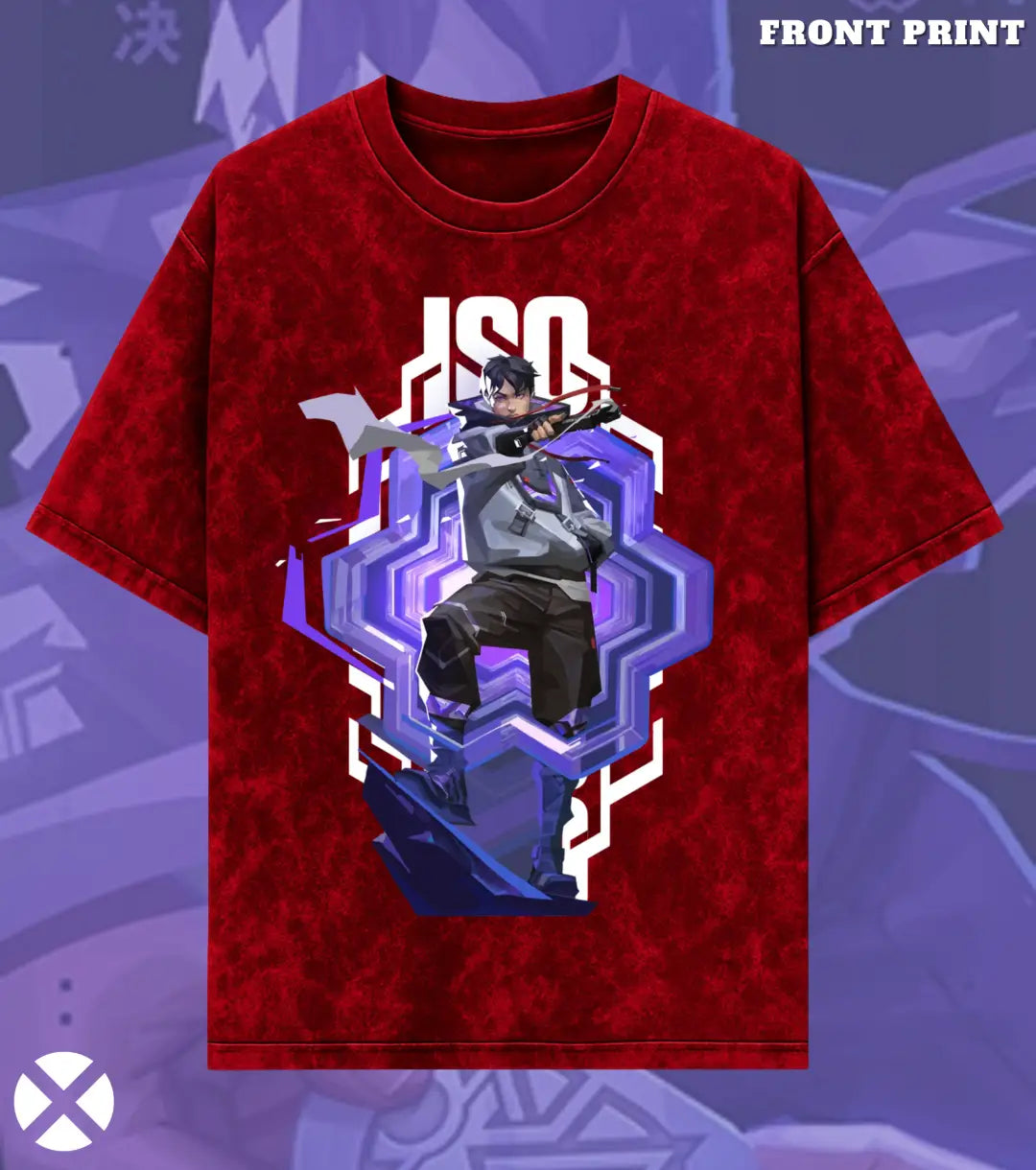 Iso – Reality Fracture Valorant Acid Wash Tee | Bold Gamer Streetwear - Valorant