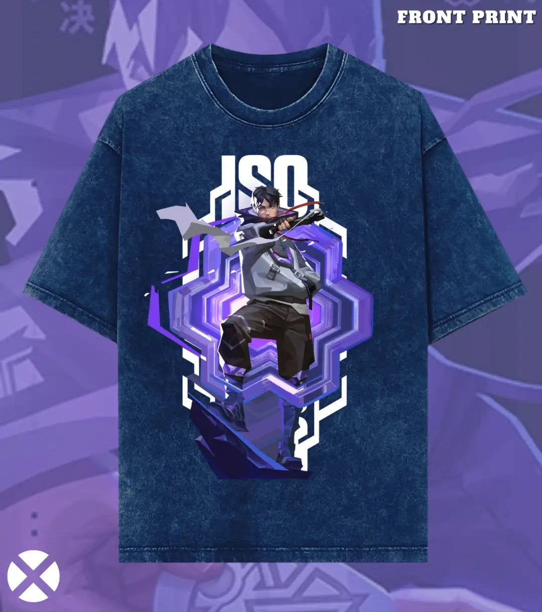 Iso – Reality Fracture Valorant Acid Wash Tee | Bold Gamer Streetwear - Valorant
