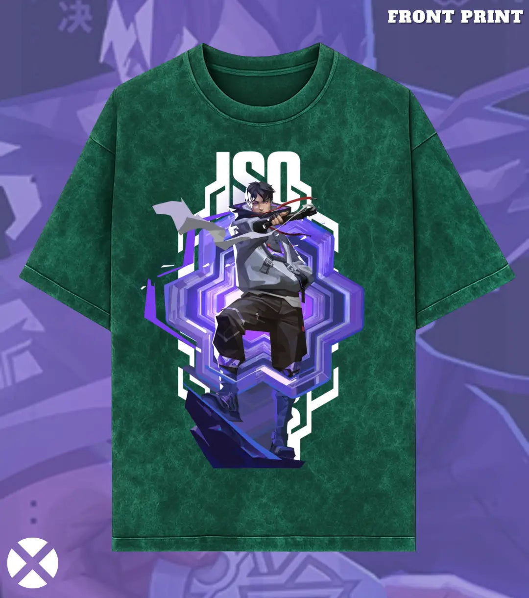 Iso – Reality Fracture Valorant Acid Wash Tee | Bold Gamer Streetwear - Valorant