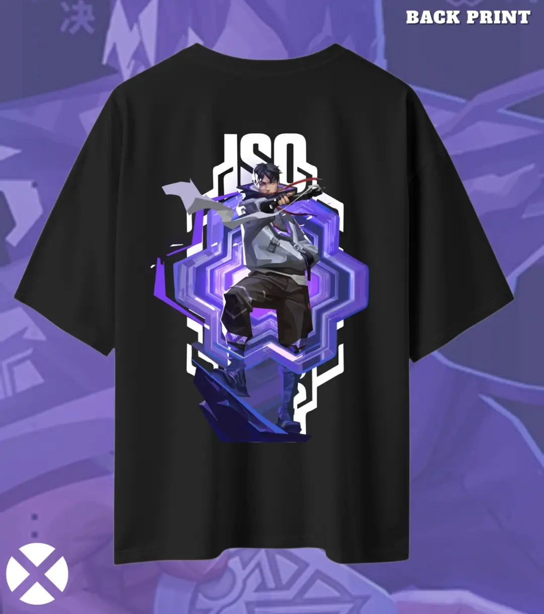 Iso – Reality Fracture Valorant Oversized T Shirt | Bold Casual Energy - Black / XS / 180GSM - Valorant