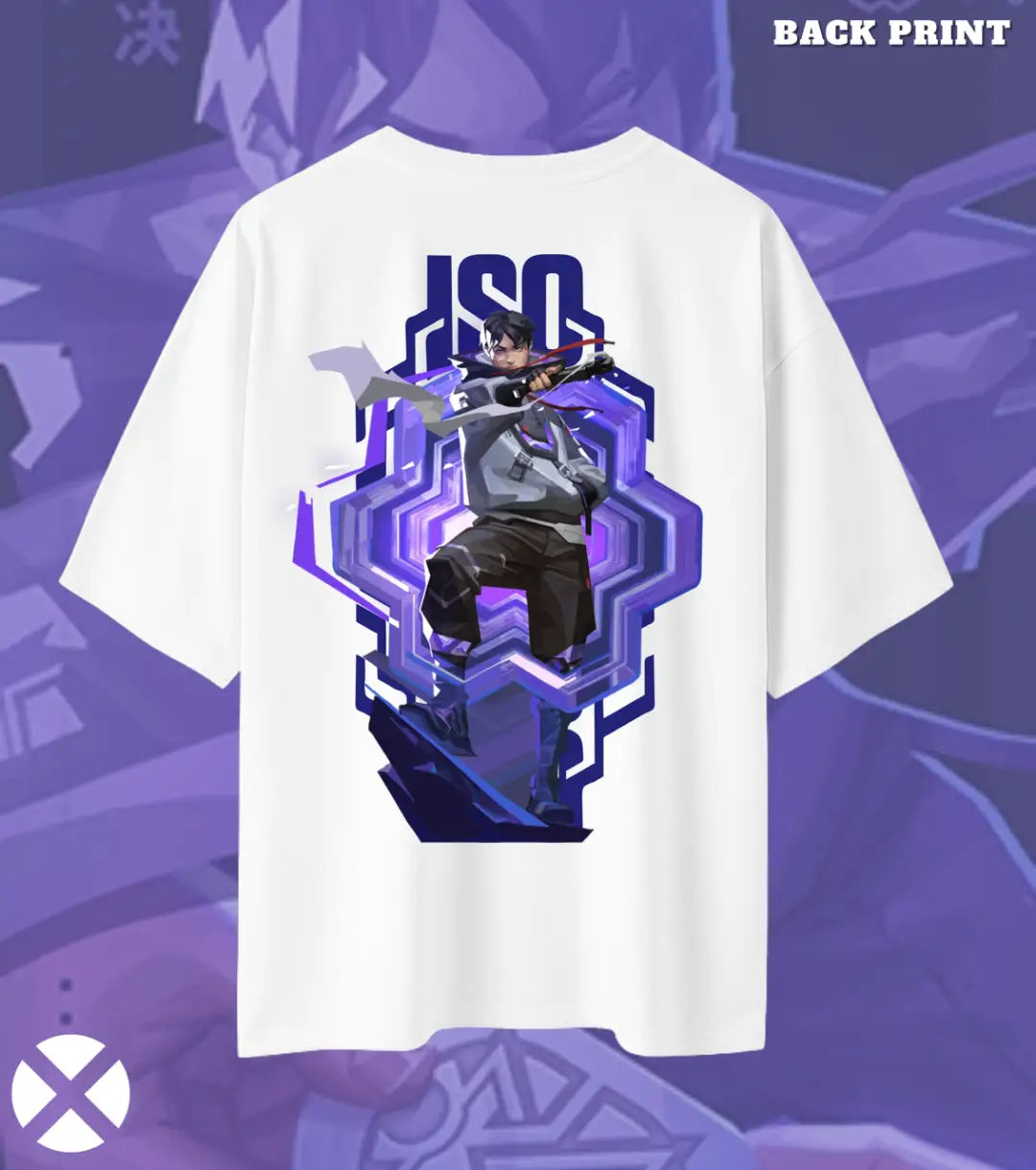 Iso – Reality Fracture Valorant Oversized T Shirt | Bold Casual Energy - White / XS / 180GSM - Valorant