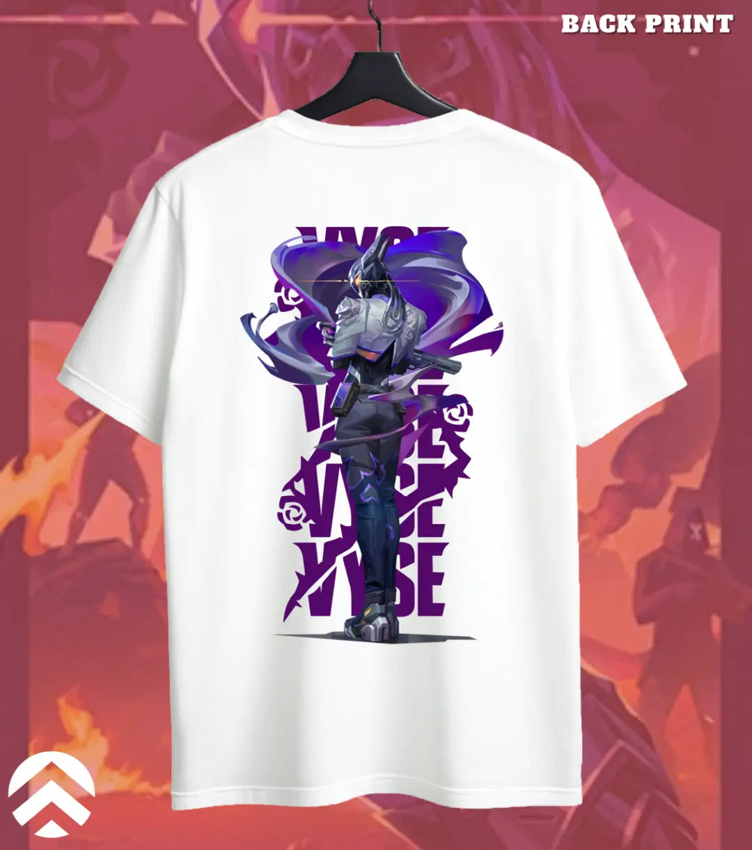 Iso - Solo Strike Valorant T Shirt | Silent Assassin Tee - Back (Dual Print) / White / S - Valorant