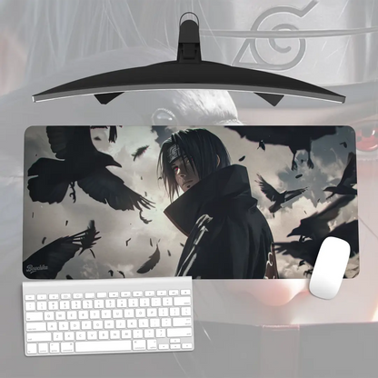 Itachi Uchiha Crow Storm Anime Mouse Pad – Premium Desk Mat
