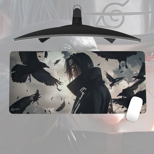 Itachi Uchiha Crow Storm Anime Mouse Pad – Premium Desk Mat