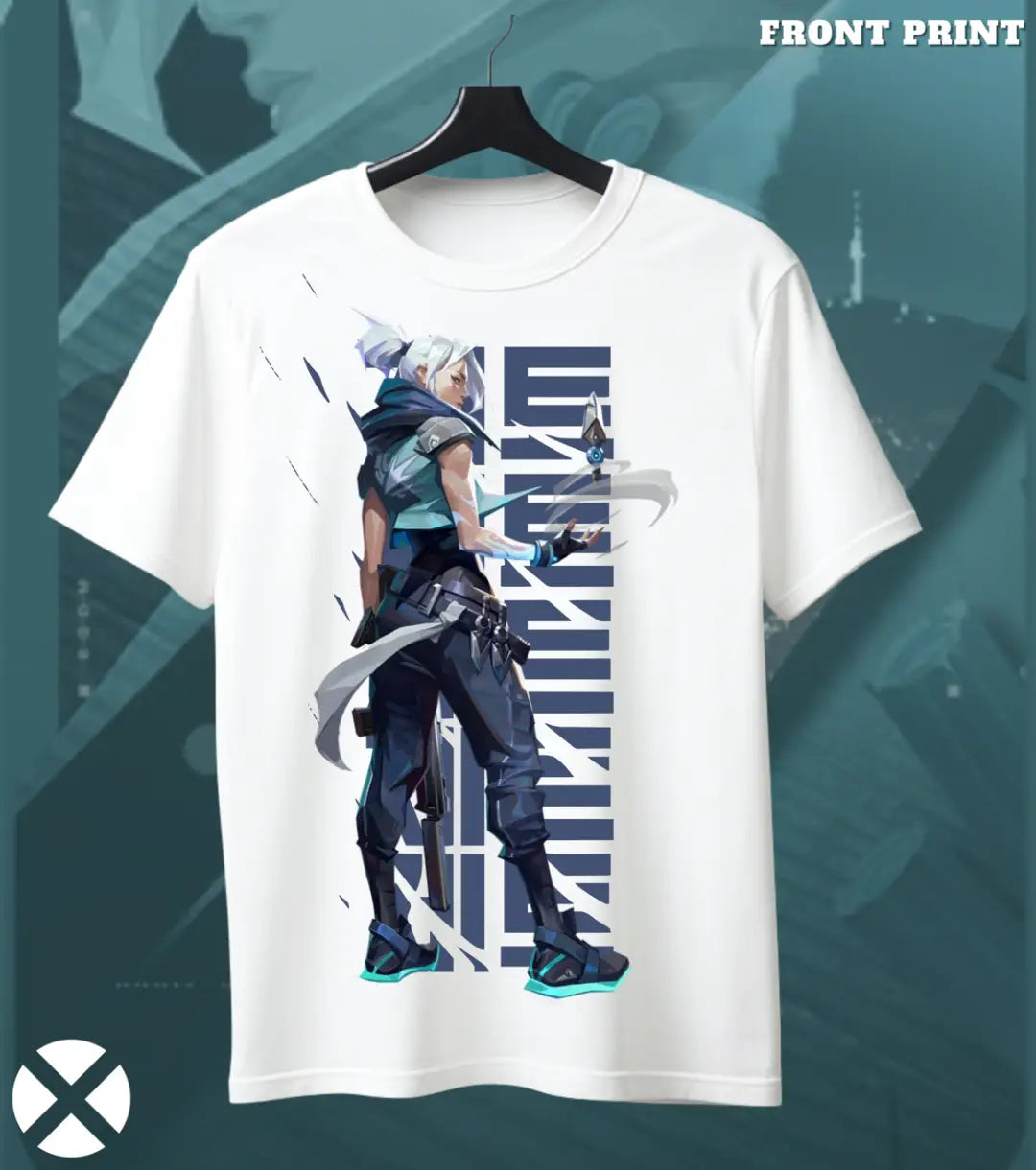 Jett - Storm Unleashed Valorant T Shirt | Fast & Fearless Tee - Front Only / White / S - Valorant