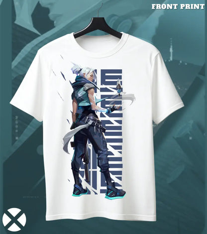 Jett - Storm Unleashed Valorant T Shirt | Fast & Fearless Tee - Front Only / White / S - Valorant