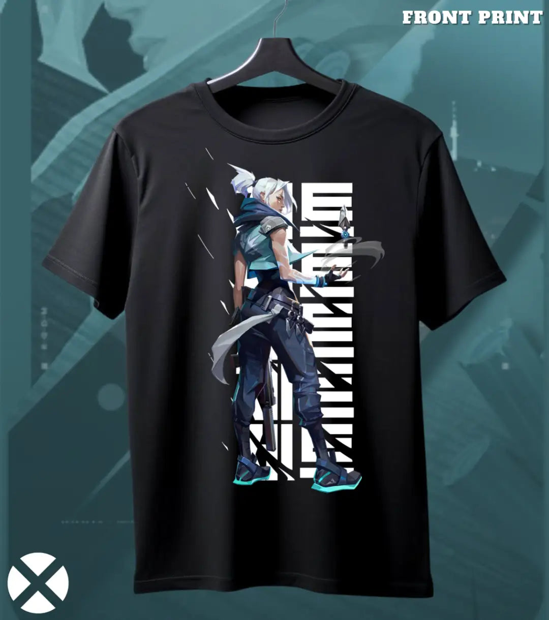 Jett - Storm Unleashed Valorant T Shirt | Fast & Fearless Tee - Front Only / Black / S - Valorant