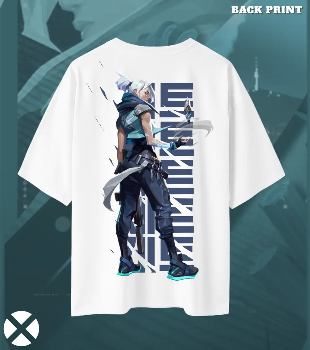 Jett – Stormchaser Valorant Oversized T Shirt | Heavyweight Streetwear - White / XS / 180GSM - Valorant