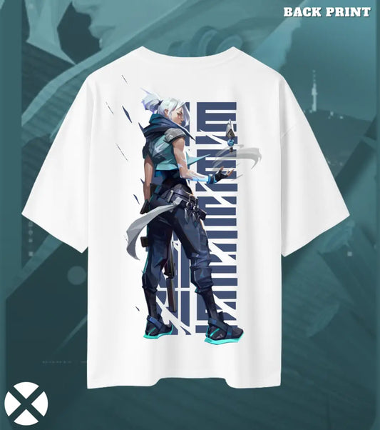 Jett – Stormchaser Valorant Oversized T Shirt | Heavyweight Streetwear - White / XS / 180GSM - Valorant