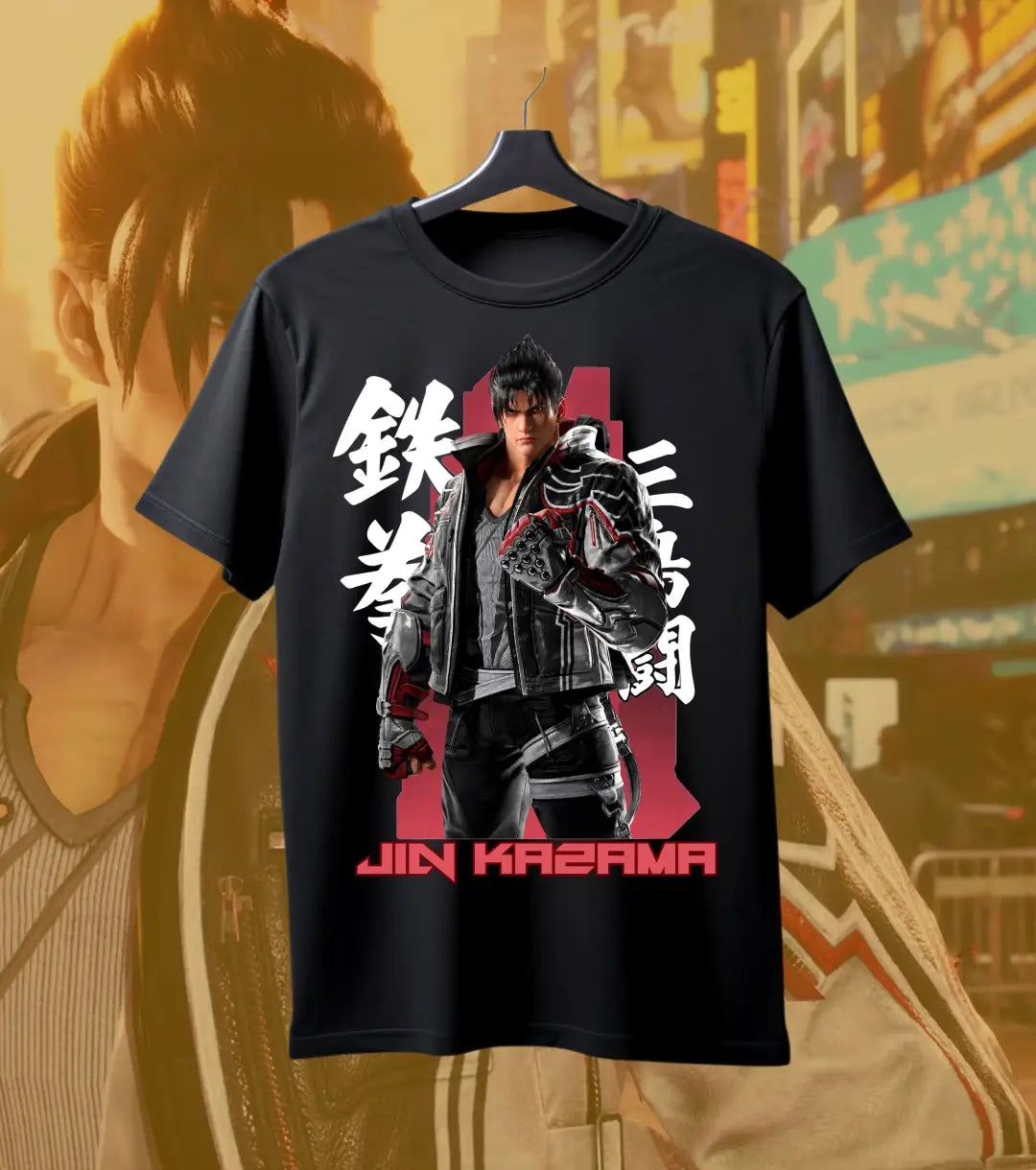 Jin Kazama – Tekken Legacy Tee - Front Print / Black / S - Tekken