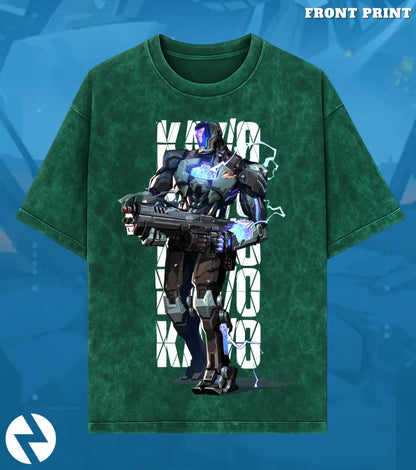 KAY/O – Suppression Protocol Valorant Acid Wash Tee | Bold Gamer Streetwear - Valorant